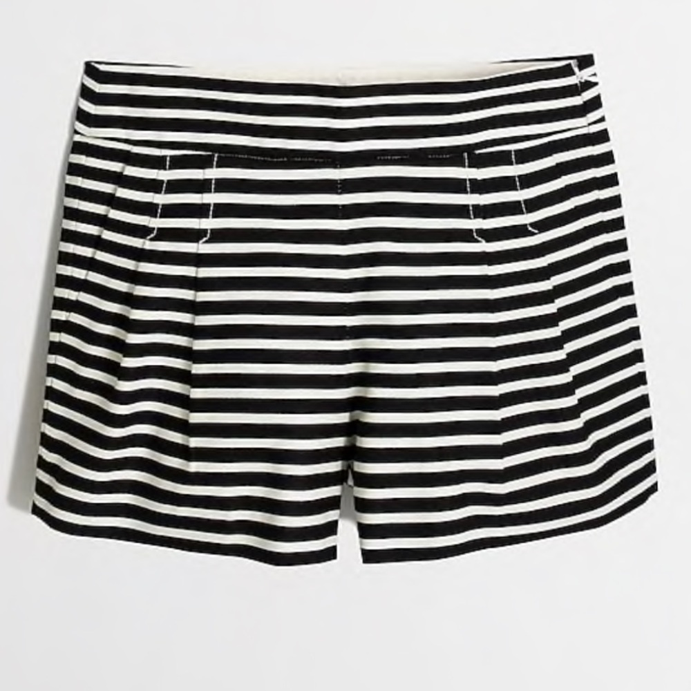 J. Crew Factory Striped pleated Short